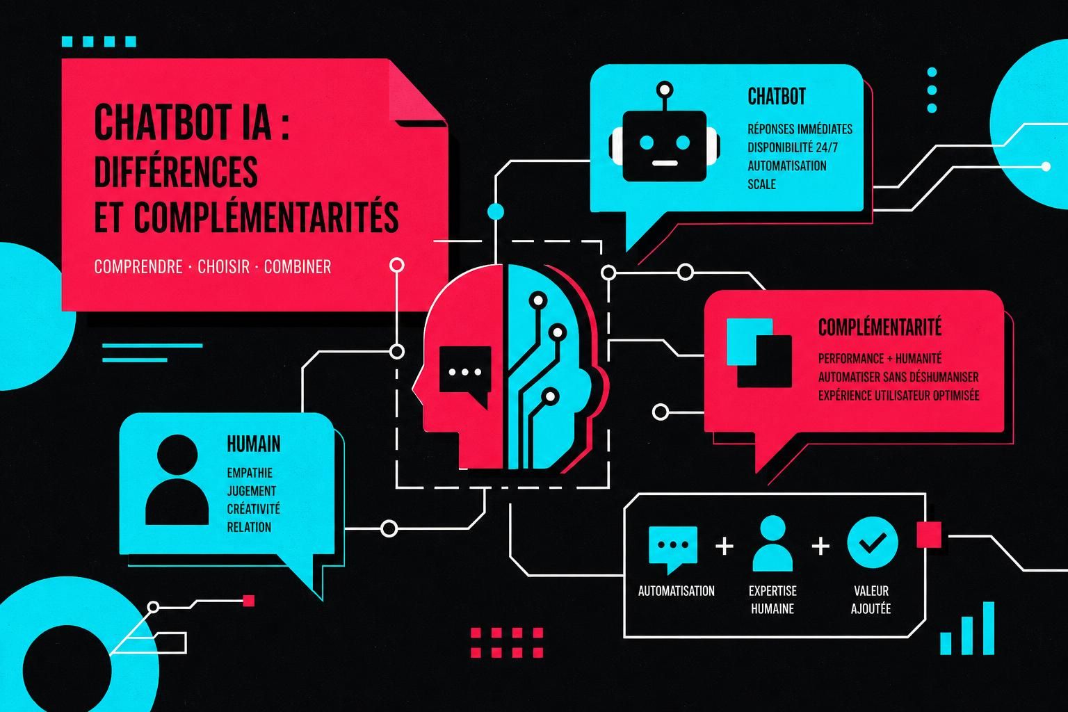 découvrez les différences et complémentarités entre assistant virtuel et chatbot grâce à l'intelligence artificielle, pour optimiser votre expérience utilisateur.