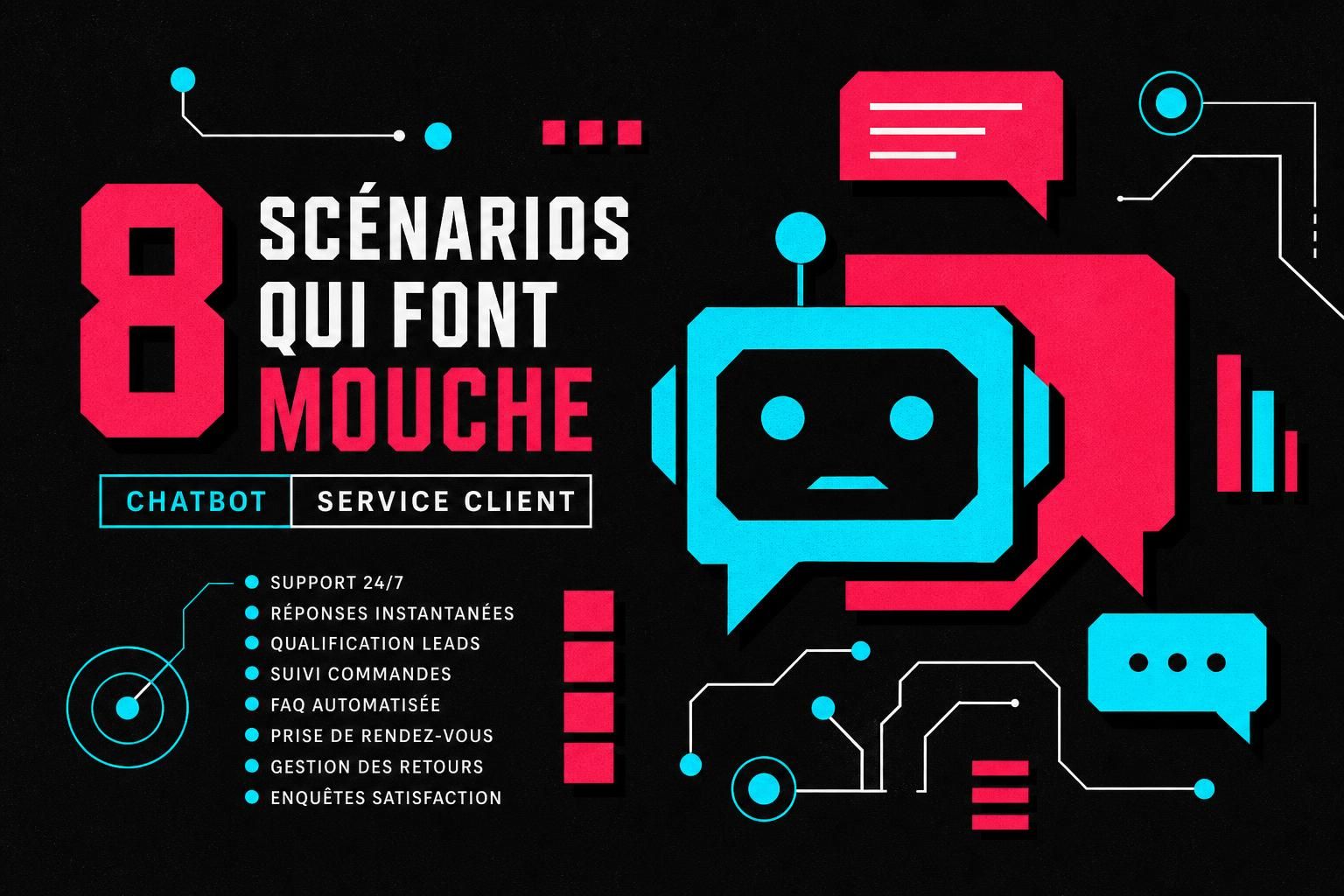 découvrez 8 exemples de scénarios efficaces pour un chatbot service client et améliorez l'expérience utilisateur avec des réponses rapides et personnalisées.