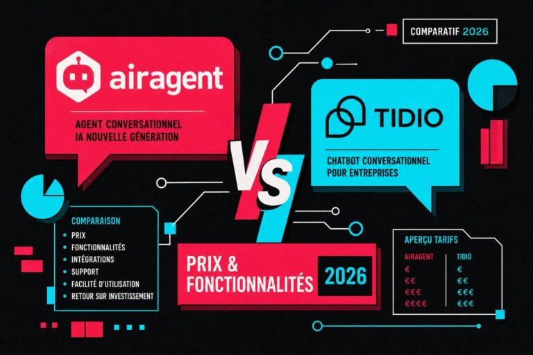 découvrez notre comparatif complet entre airagent et tidio en 2026 : analyse des prix, fonctionnalités clés, avantages et inconvénients pour choisir la meilleure solution de service client.
